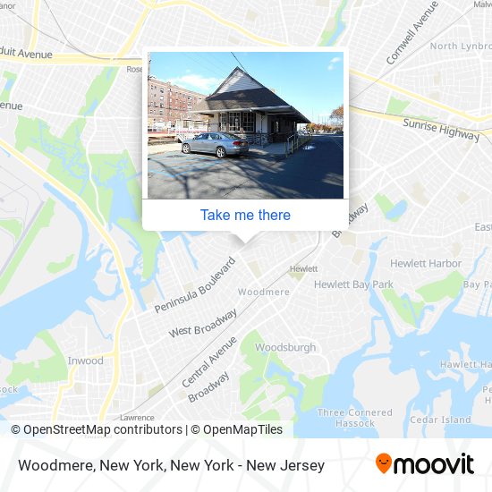 Woodmere, New York map
