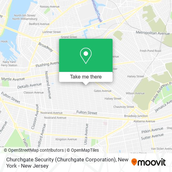 Churchgate Security (Churchgate Corporation) map