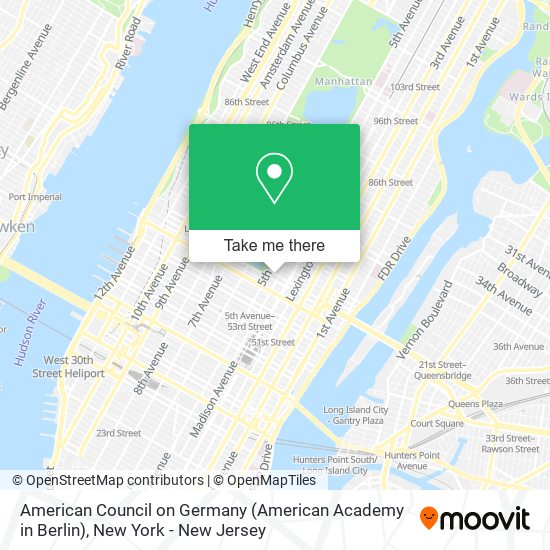 American Council on Germany (American Academy in Berlin) map