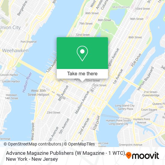 Mapa de Advance Magazine Publishers (W Magazine - 1 WTC)