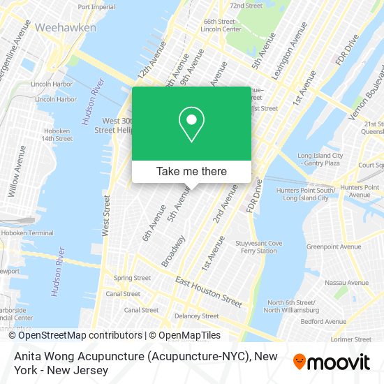 Mapa de Anita Wong Acupuncture (Acupuncture-NYC)
