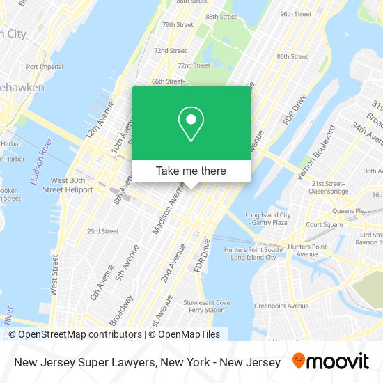 New Jersey Super Lawyers map