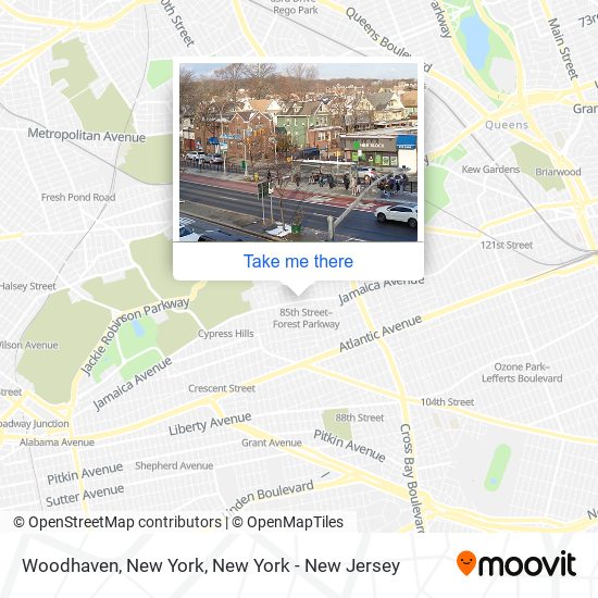 Woodhaven, New York map