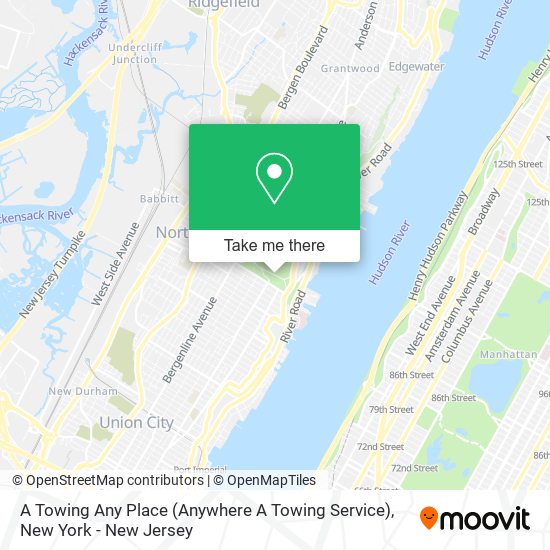 A Towing Any Place (Anywhere A Towing Service) map