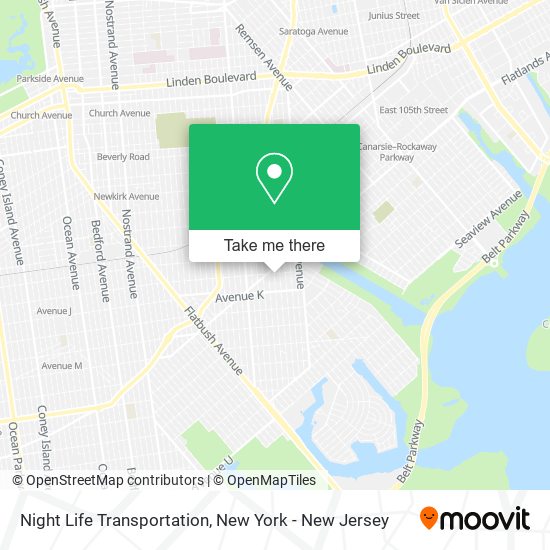 Night Life Transportation map