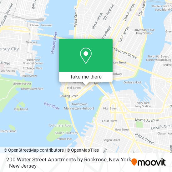 200 Water Street Apartments by Rockrose map