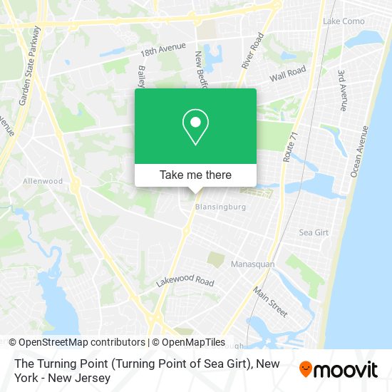 The Turning Point (Turning Point of Sea Girt) map