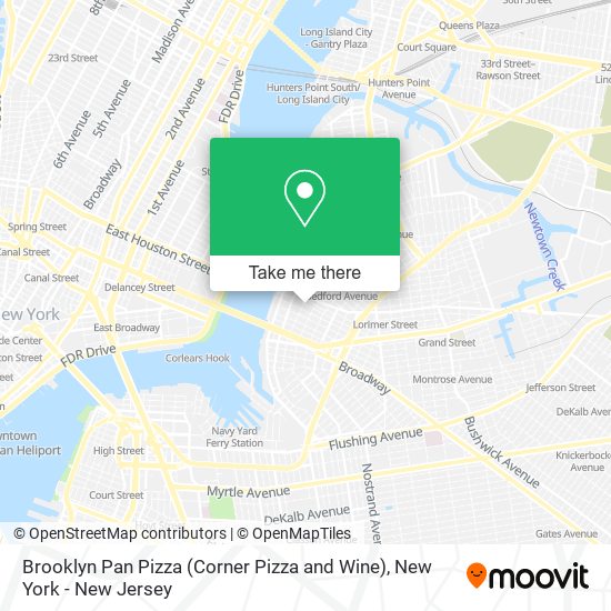 Mapa de Brooklyn Pan Pizza (Corner Pizza and Wine)