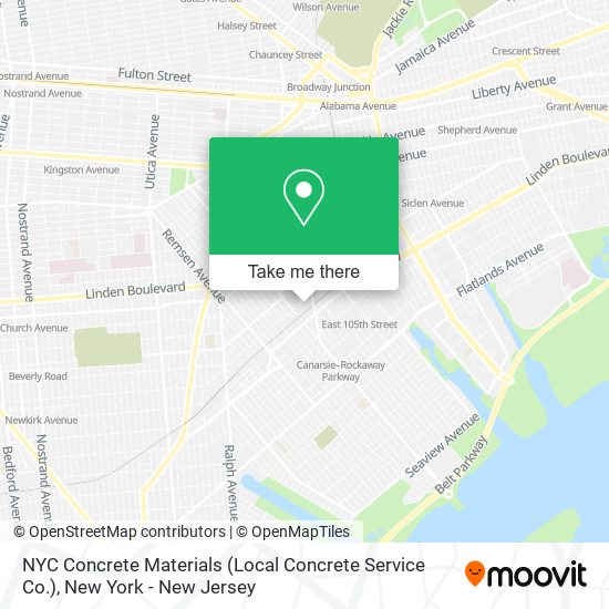Mapa de NYC Concrete Materials (Local Concrete Service Co.)
