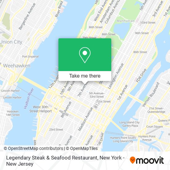 Legendary Steak & Seafood Restaurant map