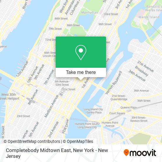 Completebody Midtown East map