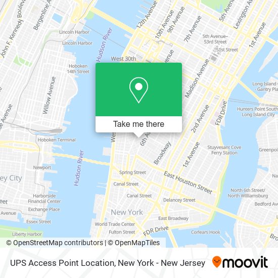 UPS Access Point Location map