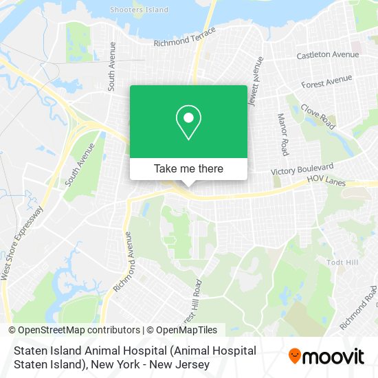 Mapa de Staten Island Animal Hospital