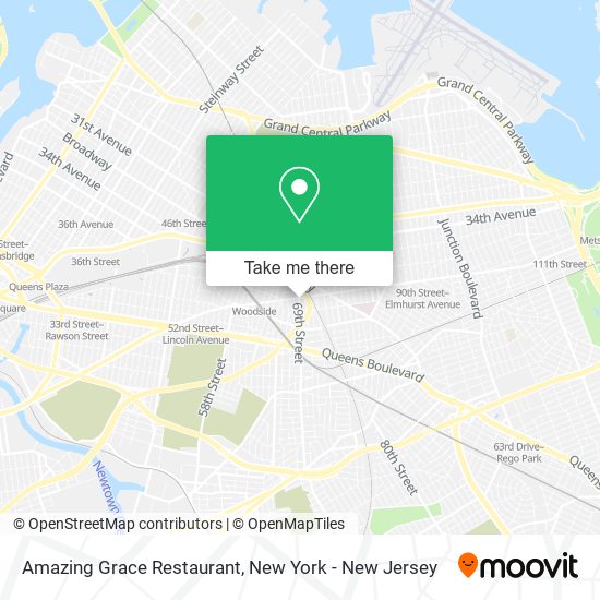 Mapa de Amazing Grace Restaurant