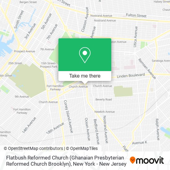 Flatbush Reformed Church (Ghanaian Presbyterian Reformed Church Brooklyn) map