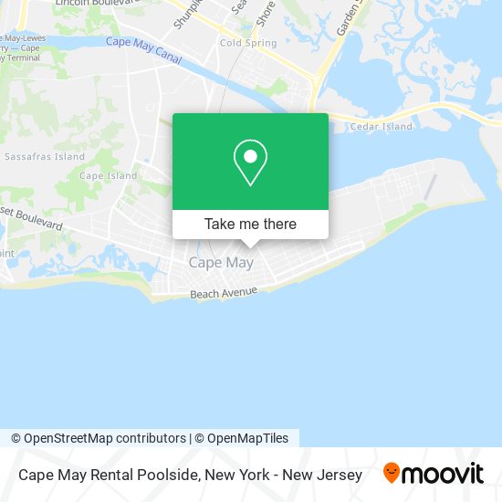 Mapa de Cape May Rental Poolside