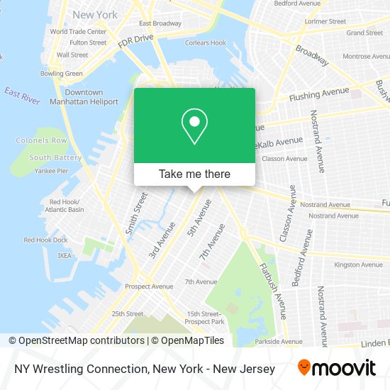 NY Wrestling Connection map