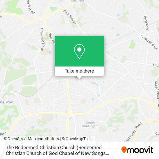 The Redeemed Christian Church (Redeemed Christian Church of God Chapel of New Songs Huntington NY) map