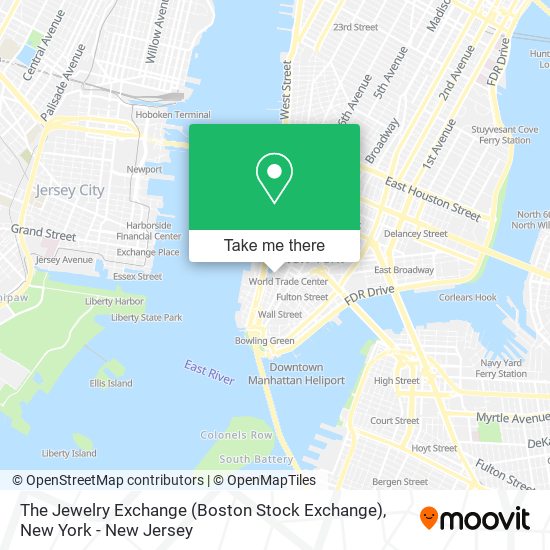 Mapa de The Jewelry Exchange (Boston Stock Exchange)