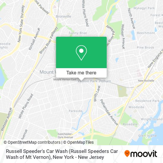 Russell Speeder's Car Wash (Russell Speeders Car Wash of Mt Vernon) map