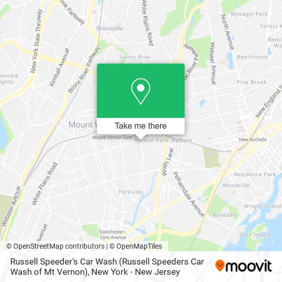 Mapa de Russell Speeder's Car Wash (Russell Speeders Car Wash of Mt Vernon)