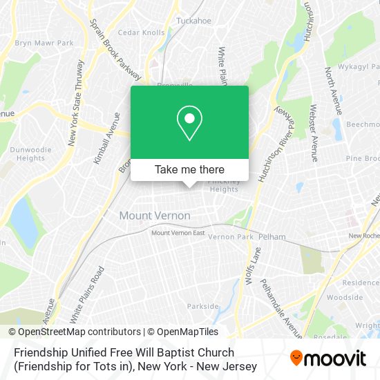 Friendship Unified Free Will Baptist Church (Friendship for Tots in) map