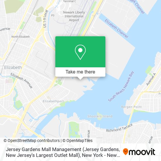 Jersey Gardens Mall Management (Jersey Gardens, New Jersey's Largest Outlet Mall) map