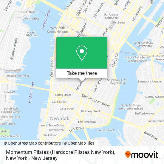 Momentum Pilates (Hardcore Pilates New York) map