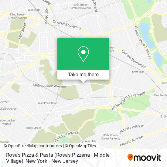 Mapa de Rosa's Pizza & Pasta (Rosa's Pizzeria - Middle Village)