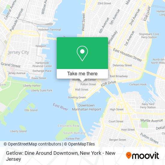 Getlow: Dine Around Downtown map