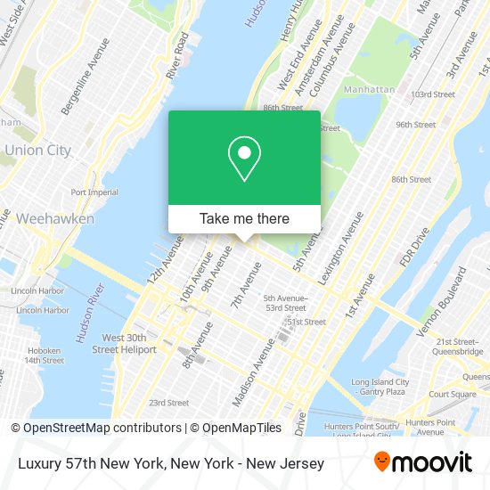 Luxury 57th New York map