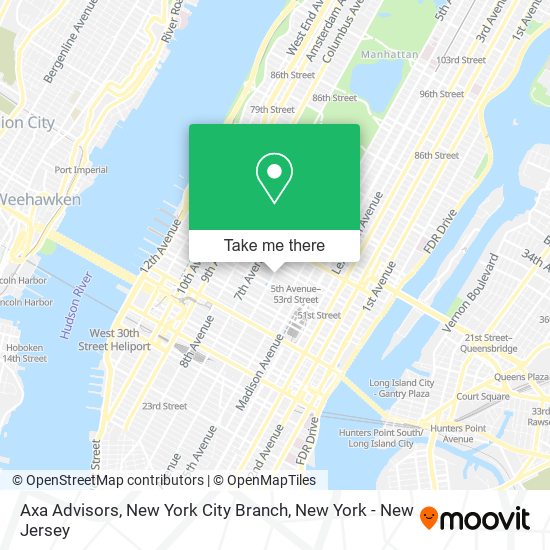 Axa Advisors, New York City Branch map