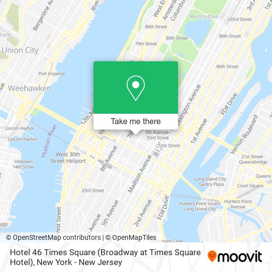 Hotel 46 Times Square (Broadway at Times Square Hotel) map
