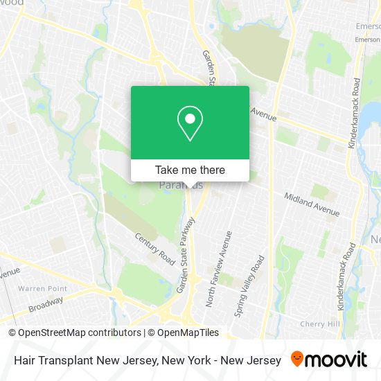 Hair Transplant New Jersey map