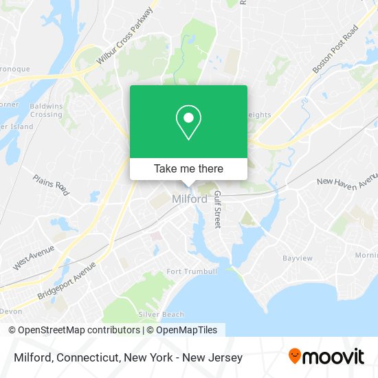 Mapa de Milford, Connecticut
