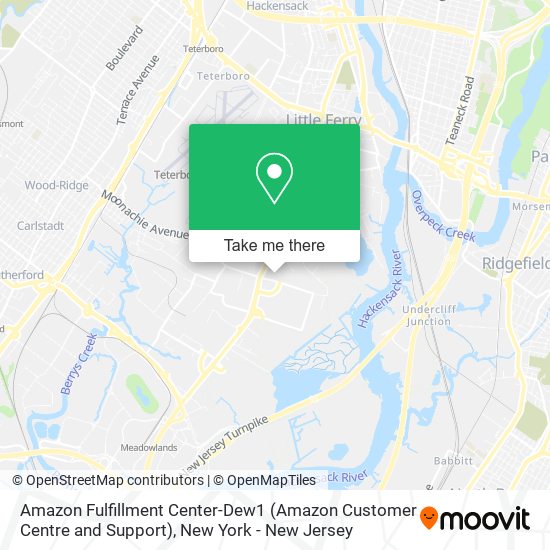 Mapa de Amazon Fulfillment Center-Dew1 (Amazon Customer Centre and Support)