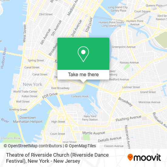 Theatre of Riverside Church (Riverside Dance Festival) map