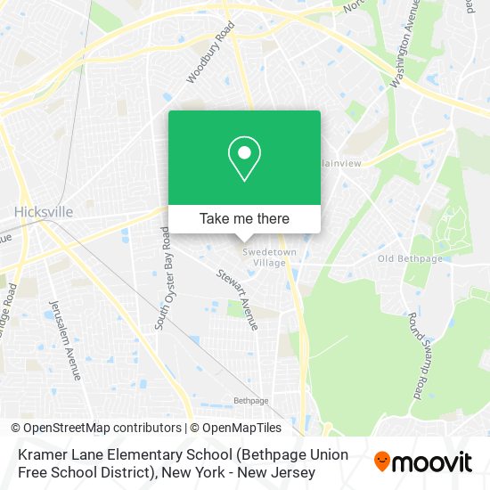 Mapa de Kramer Lane Elementary School (Bethpage Union Free School District)