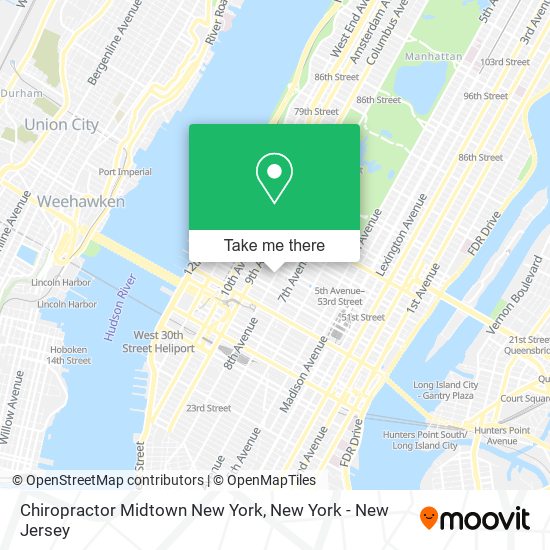 Chiropractor Midtown New York map