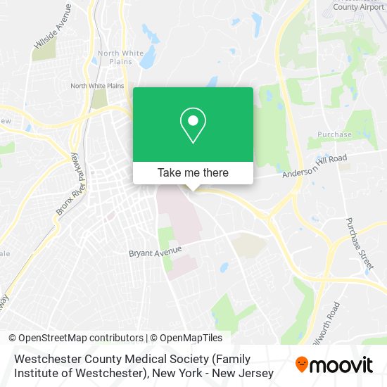 Mapa de Westchester County Medical Society (Family Institute of Westchester)