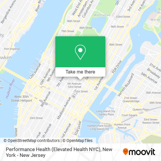 Performance Health (Elevated Health NYC) map