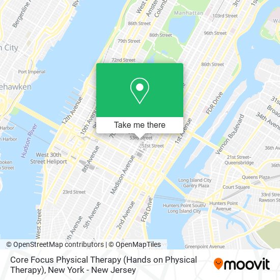 Mapa de Core Focus Physical Therapy (Hands on Physical Therapy)