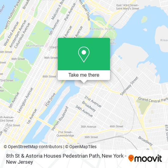 8th St & Astoria Houses Pedestrian Path map