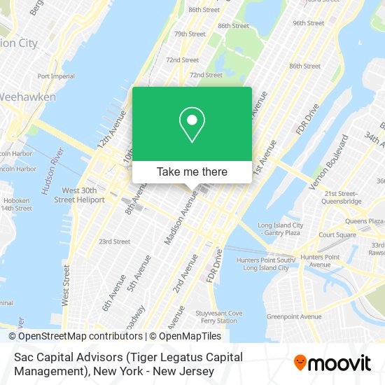 Sac Capital Advisors (Tiger Legatus Capital Management) map