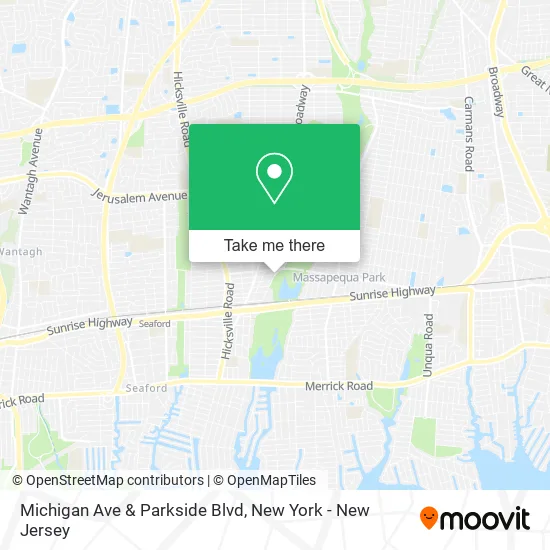 Michigan Ave & Parkside Blvd map