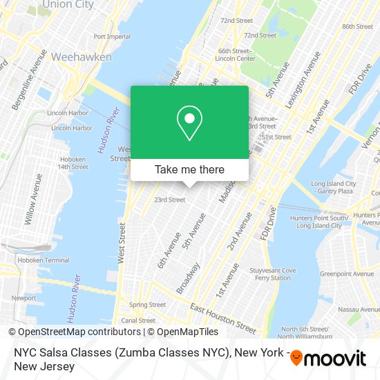 Mapa de NYC Salsa Classes (Zumba Classes NYC)