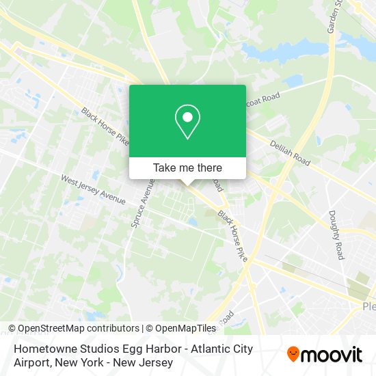 Mapa de Hometowne Studios Egg Harbor - Atlantic City Airport