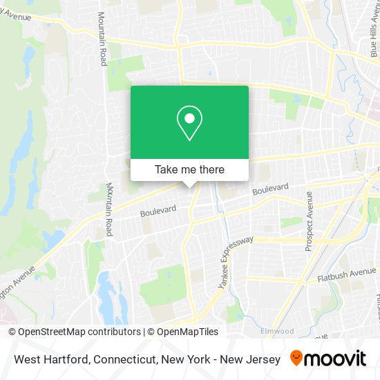 Mapa de West Hartford, Connecticut