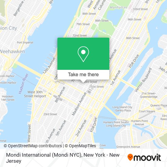 Mapa de Mondi International (Mondi NYC)