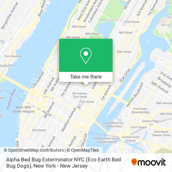 Alpha Bed Bug Exterminator NYC (Eco Earth Bed Bug Dogs) map